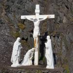 Crucifixion Marble Jesus Statue Jesus Dies on the Cross 14 Stations Sculpture