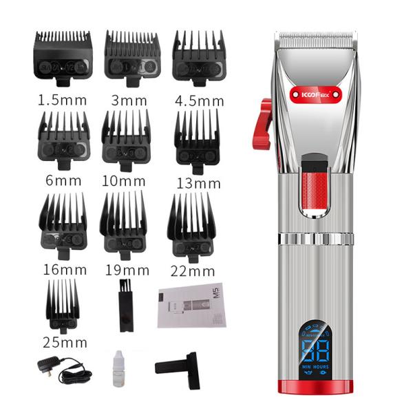 Buy cheap 15W Cordless Beards Electric Hair Clippers Silver LCD Display For Hotel from wholesalers