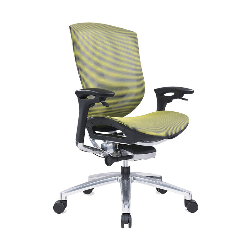 Ergonomic Green PU Lifting Arms High Back Mesh Computer Office Chair