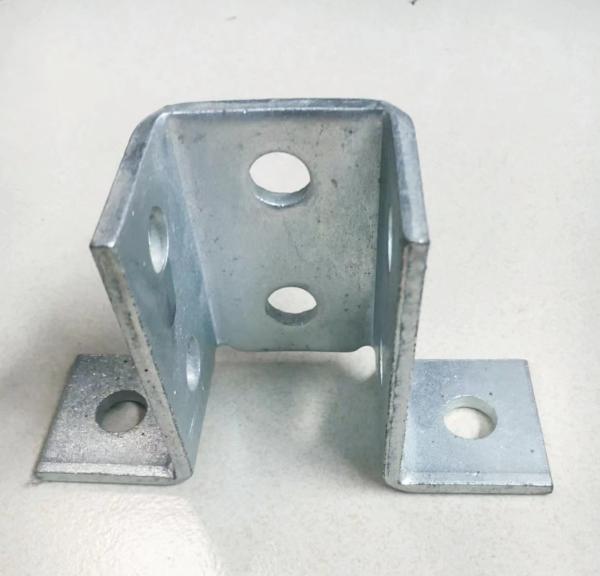 Buy cheap Steel Strut Channel Fittings With 4 Holes Base Zinc Plated Finish For Strong Structures from wholesalers