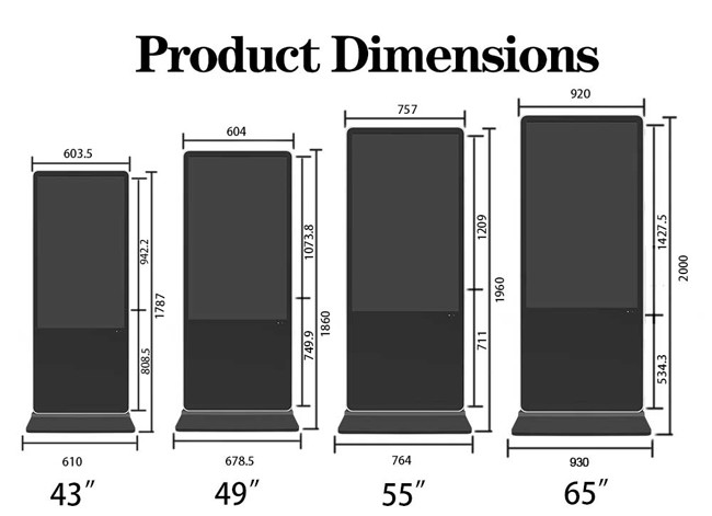ROHS Certificate 32 Inch Digital Signage Floor Standing Digital Display