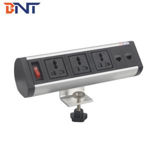 Wholesale Aluminum Alloy Clamp On Desk Multimedia Socket For Meeting Room / Training Room from china suppliers