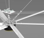 Large Industrial Ceiling Fans with Energy-Saving Permanent Magnet Gearless Motor