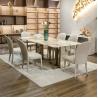 Buy cheap Luxury Modern Home Furniture Dining Room Table Stainless Steel Marble Dining Table from wholesalers