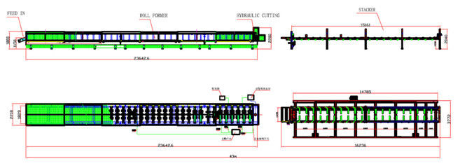 European 200 High Rib Floor Deck Roll Forming Machine With PLC Control System