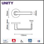 Stainless Steel Fire Door Lever Handle EN1906 and EN1634 Satin Finish