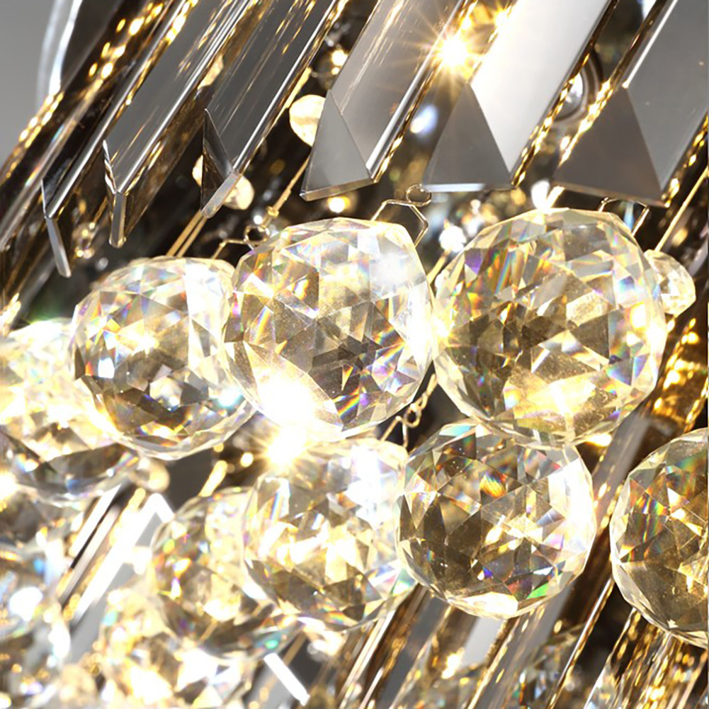 Luxury Led Ceiling Chandelier For Living Room Big Crystal Lamp Smoke Grey crystal ceiling light(WH-CA-58)