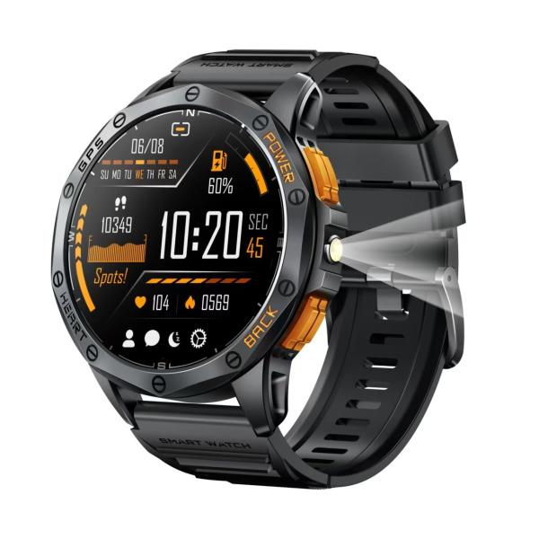 Buy cheap K67 IP68 Waterproof GPS SmartWatch Compass Smart Watch Flashlight 530mah Battery from wholesalers