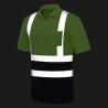 Buy cheap Reflective Safety Hi Vis Polo Shirt OEM breathable quick dry polyester work wear reflective tape printed from wholesalers