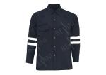 Mens Long Sleeve Reflective Safety Shirts 49% Lenzing FR 49% Aramid 2% Carbon