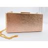 Buy cheap Box Shape Metal Buckle Ladies Evening Clutch Bags Leather Senior Golden Color from wholesalers