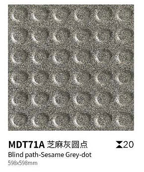 Gray Yellow Scratch-resistant Blind Path Tile and Floor Paving Tiles For Square 600x600mm Blind Spot And Blind Strip