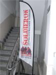 Display Outdoor Flying Banners Stand Single / Double Sides With Dye - Sublimatio