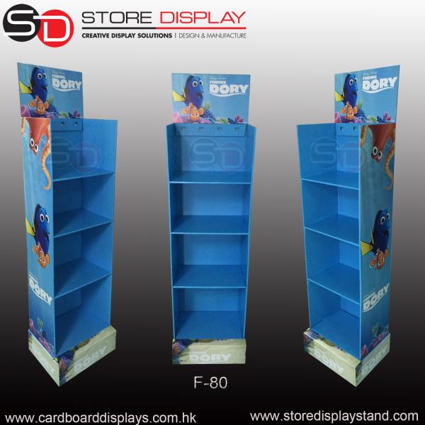 Buy cheap Promotional corrugated floor display stand with 4 shelves from wholesalers