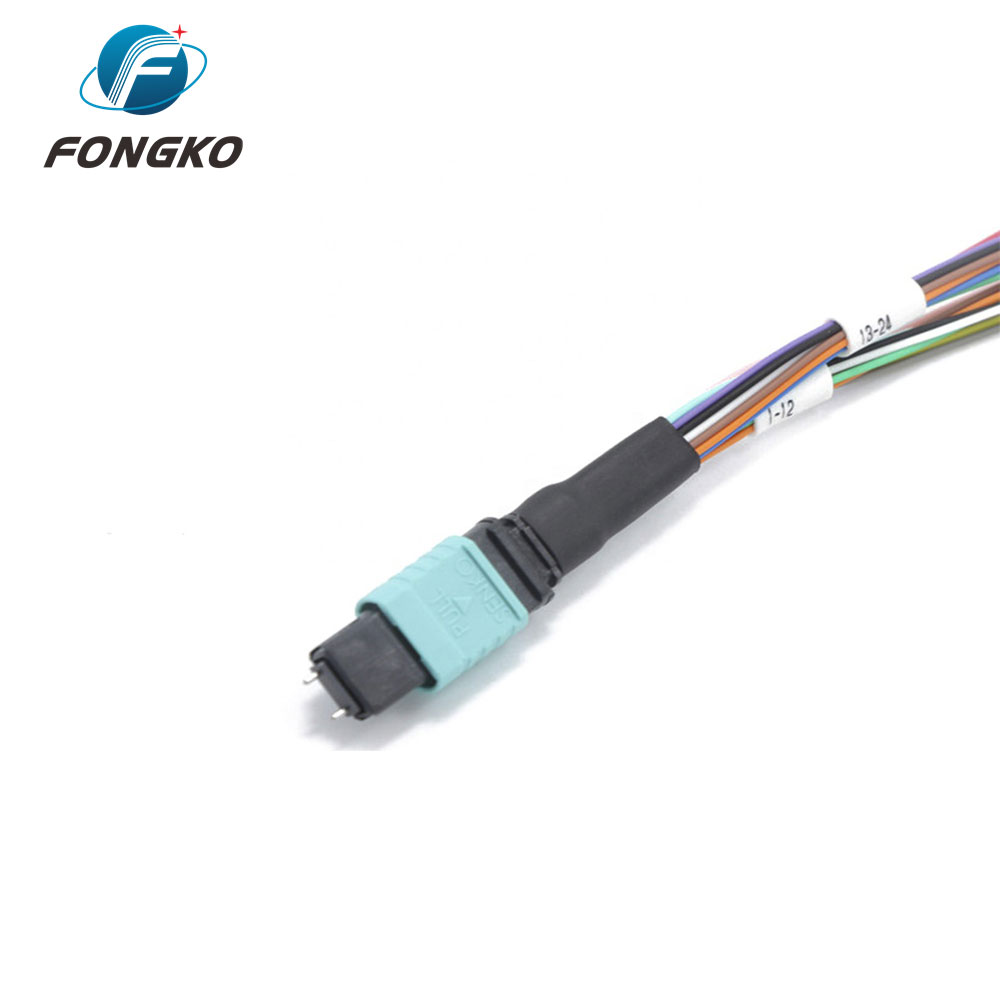 Single Mode 0.9mm lc MPO To SC Mtp Fanout Cable 0.5m 12 Fiber
