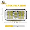 Buy cheap 14 Bead White Yellow Aluminum 80V LED Headlight Bike Parts from wholesalers