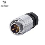 IP67 4 Pin Plug Approved 20A Screw Fixed Electric Current Metal Underwater