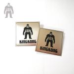 Brush Effect Print Black Metal Name Plates For Handbags KingKong Customised