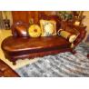 Buy cheap Antique Frame Chesterfield Carved Wood And Leather Sofa Set from wholesalers