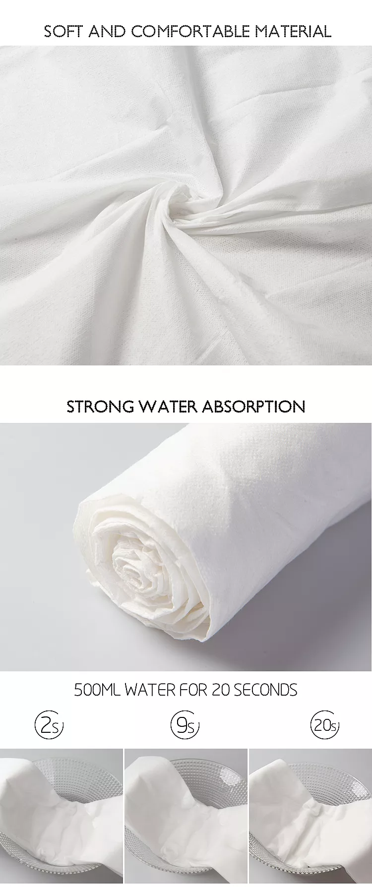 Customer Logo Disposable Towels for Beauty Salon Barber White OEM Bathroom Towel