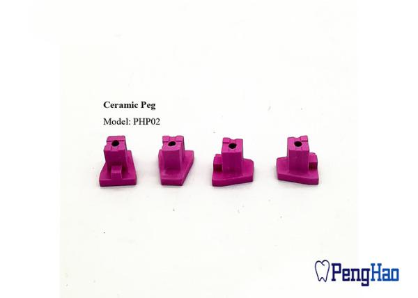Buy cheap Pink Color Ceramic Firing Pegs , Hole Shape Single Pointed Teeth Burning Rack from wholesalers