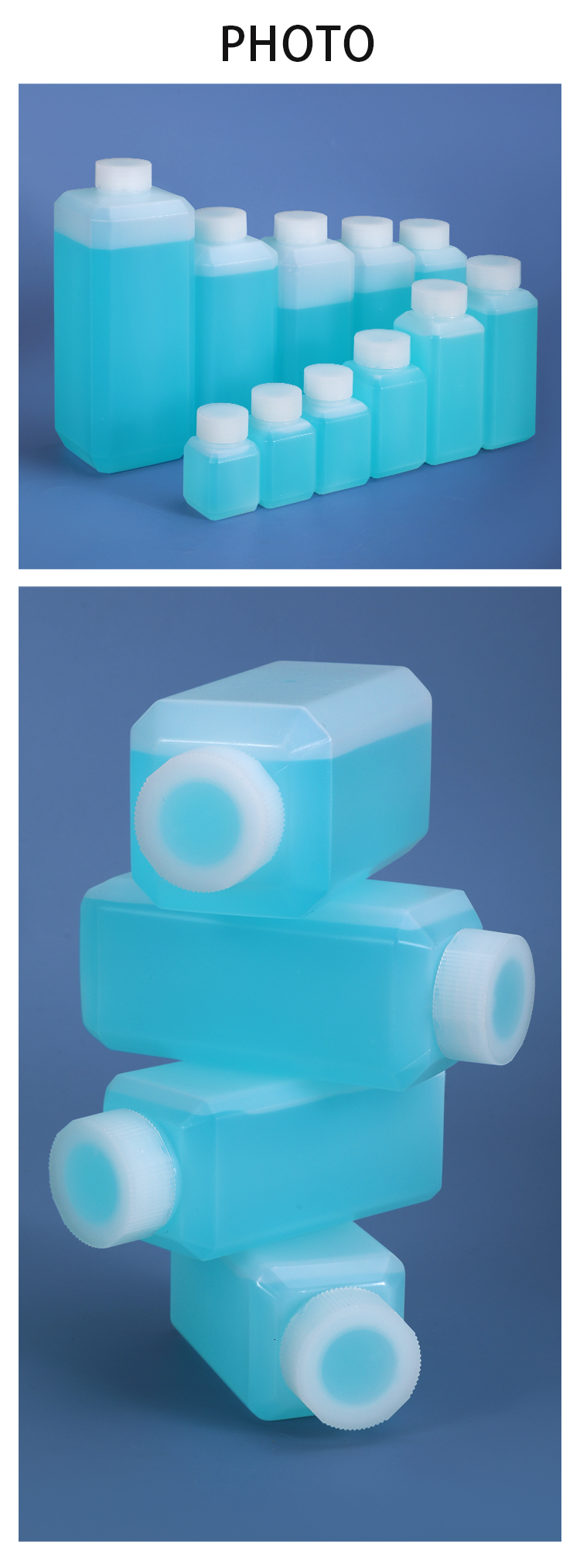 Biochemistry 500ml 16 Oz HDPE Bottle Transulcent Plastic Vials For Pharmaceutical