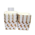 Small Square Paper Baking Pans Gold Foil Bakeware Ovenable Paper Baking Molds