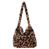 Buy cheap 2022 Wholesale Leopard Print Bags For Women Soft Plush Shoulder Bags Female Large Capacity Travel Bag Winter Warm Fluffy Totes from wholesalers