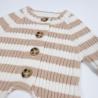 Buy cheap 100% Cotton Unisex Baby Girl Boy Knit Striped Jumpsuit Long Sleeve One Piece Button Down Sweater Rompers Playsuit from wholesalers