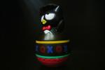 Professional Black XO Custom Plastic Toys With Sanrio Logo Yellow / Brown Color