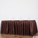 KINSHUN Plastic Table Skirt Rectangle Island Blue Color Party Table Skirt
