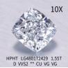 Buy cheap 1.55 Ct D VVS2 VG Lab Grown Diamond Jewelry HPHT Square Cushion Cut Diamond from wholesalers