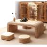 Buy cheap The Cane Makes Up Tea Table Natural Straw Woven Floor Table Natural fiber Window Table from wholesalers