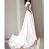 Buy cheap Custom Clothing Factory China Women'S Ruffled Hem Solid Color Maxi Evening Gown Dress With Slit from wholesalers