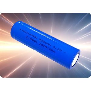 Buy cheap 14500 3.7V 800mAh Rechargeable Lithium Battery with 10C Discharge from wholesalers
