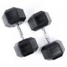 Buy cheap 20lbs Black Rubber Hex Dumbbell Sets 30mm Dia from wholesalers