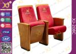 High-end Red Fabric Auditorium Chairs With Folded Writing Tablet