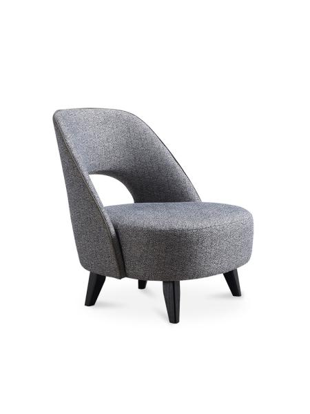 Buy cheap ISO9001 Light Luxury Furniture Leisure Modern Gray Armchair Stability from wholesalers