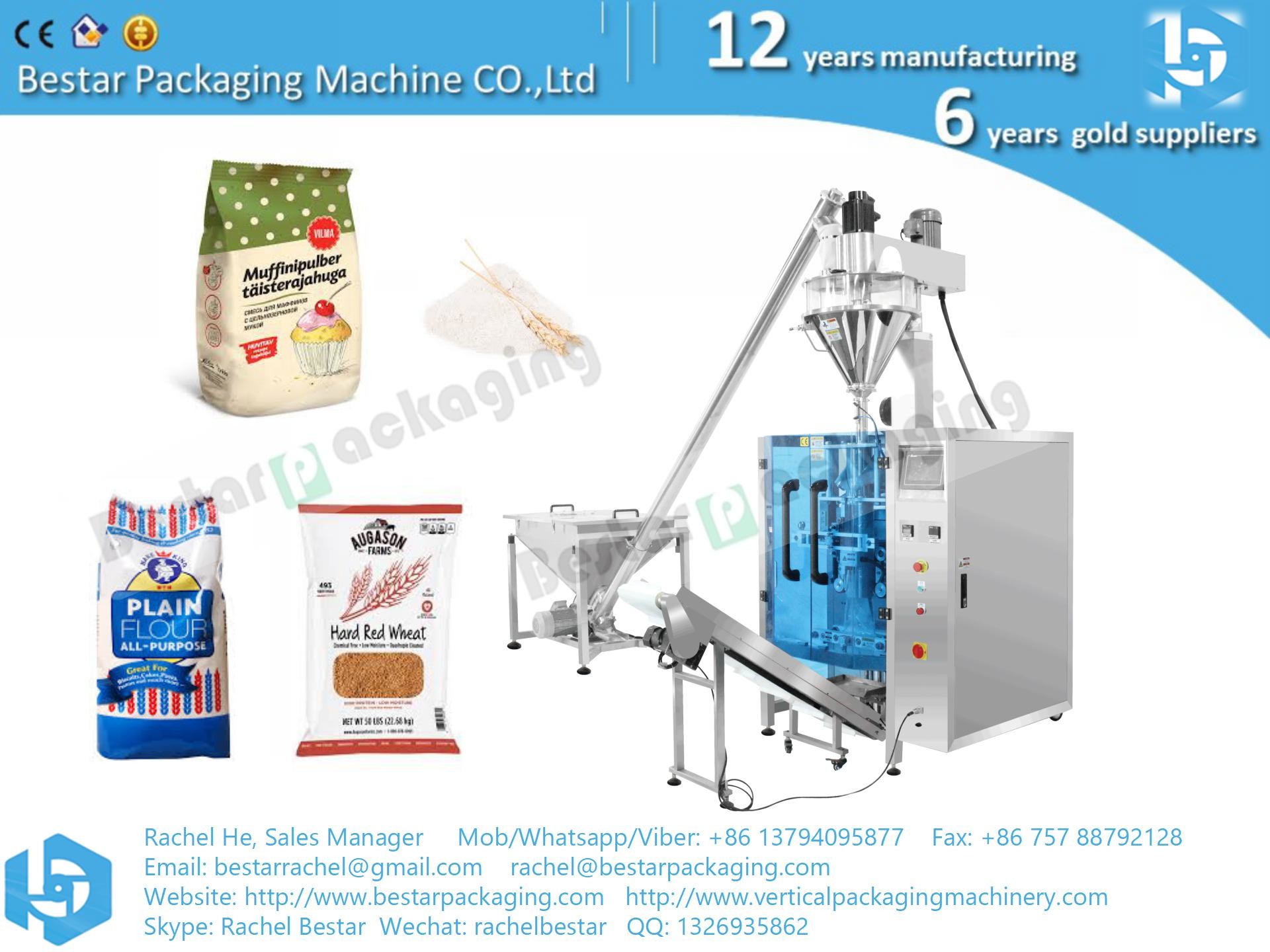 Fully automatic VFFS powder packing machine with touch screen easy operation