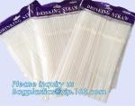 PP plastic red and white stripe straight drinking straw,manufacturer wholesale