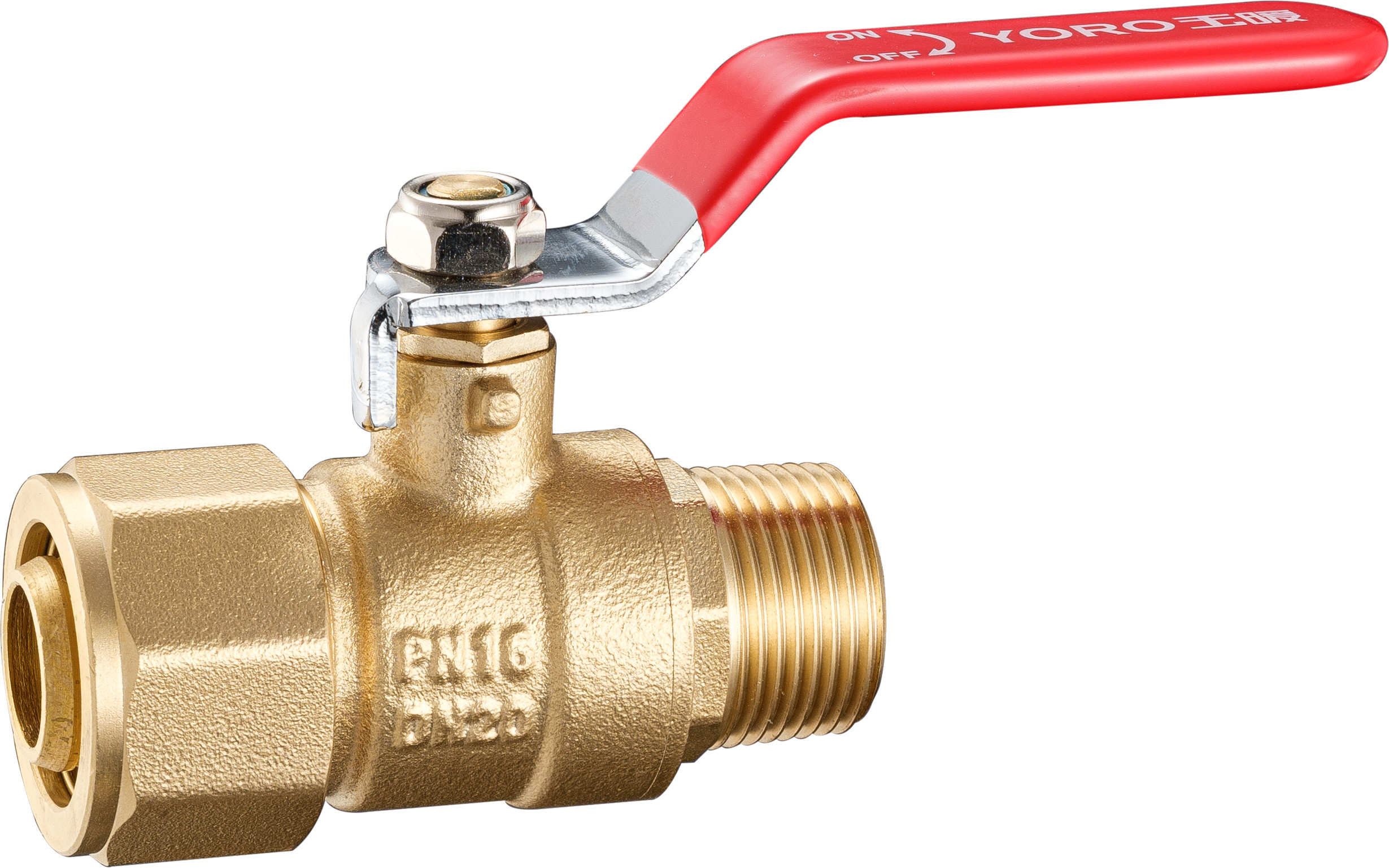 3301 3302 3303 Brass Ball Valve DN15 DN20 DN25 with Aluminum Plastic Pipe Adapters 12 x 16, 16 x 20, 20 x 25, 26 x 32