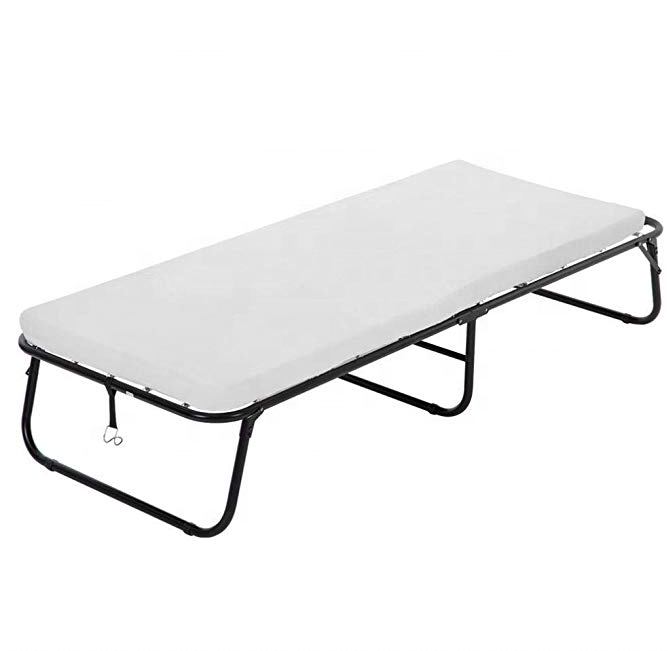 Portable Metal Folding Bed for Bedroom School Hospital Living Room Apartment Easy Removal and Versatile