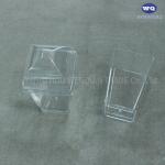 Buy cheap 3 Oz Mini Dessert Cups With Spoons, Square Tall - Clear Plastic Parfait from wholesalers