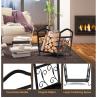 Buy cheap Indoor Outdoor AJUNION Heavy Duty 50kg Capacity Firewood Log Rack Metal Frame Log Holder Firewood Storage Rack from wholesalers