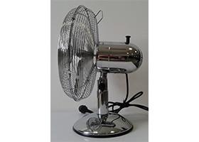Buy cheap 12 Inch 45W Electric Oscillating Fan Retro Room 4 Metal Blades Brushed Nickel from wholesalers