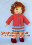 100% Hand Knit Toy, Handmade Crocheted Doll, Crochet Stuffed Toy Doll,knitting