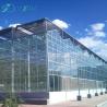 Buy cheap Steel Structure Drip Irrigation Glass Greenhouse for Plants Roofing Shape a Type Roof from wholesalers