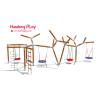 Buy cheap Large Playground Equipment Swings , Rose Wood Garden Swing Set For Toddler from wholesalers
