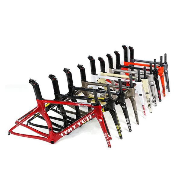 Buy cheap Gloss T800 Carbon Road Bike Frame EPS UV Laser Colorful Decals With RIM Brake from wholesalers
