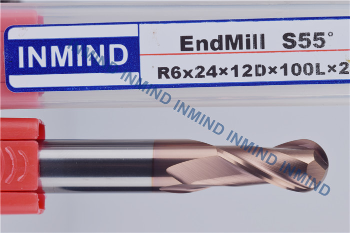 12 mm AOL 100 mm Ball End Milling Cutter , High Precision Milling Cutting Tools